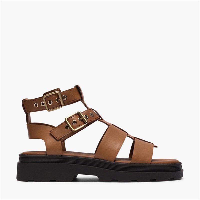 Clarks Womens Orinoco 3 Cove Sandals Tan Leather