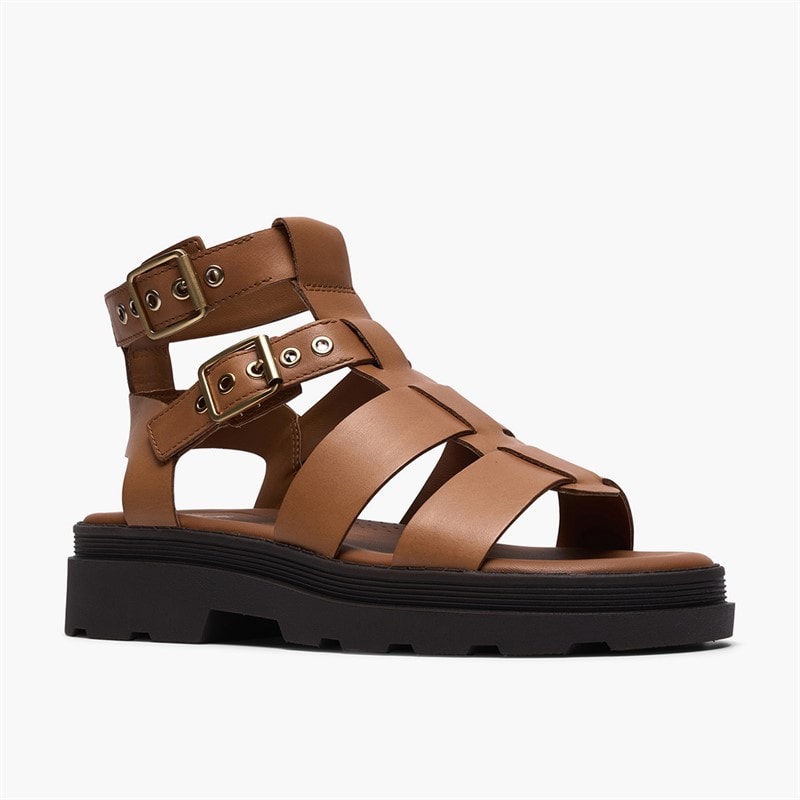 Clarks Womens Orinoco 3 Cove Sandals Tan Leather - Image 4