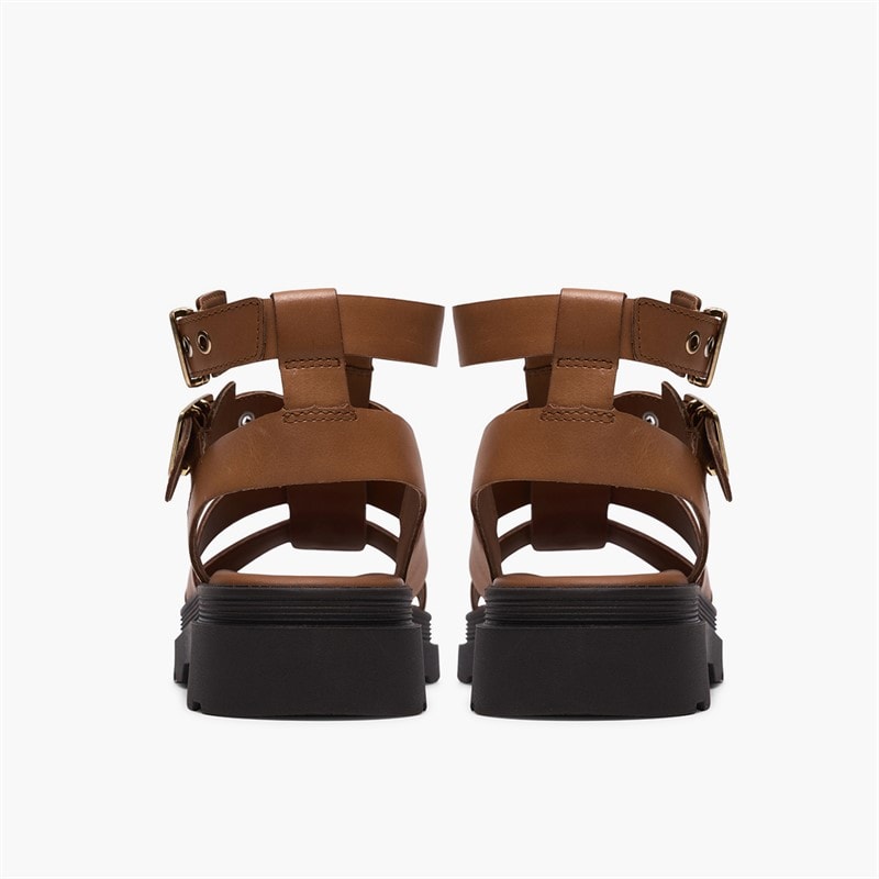 Clarks Womens Orinoco 3 Cove Sandals Tan Leather - Image 5
