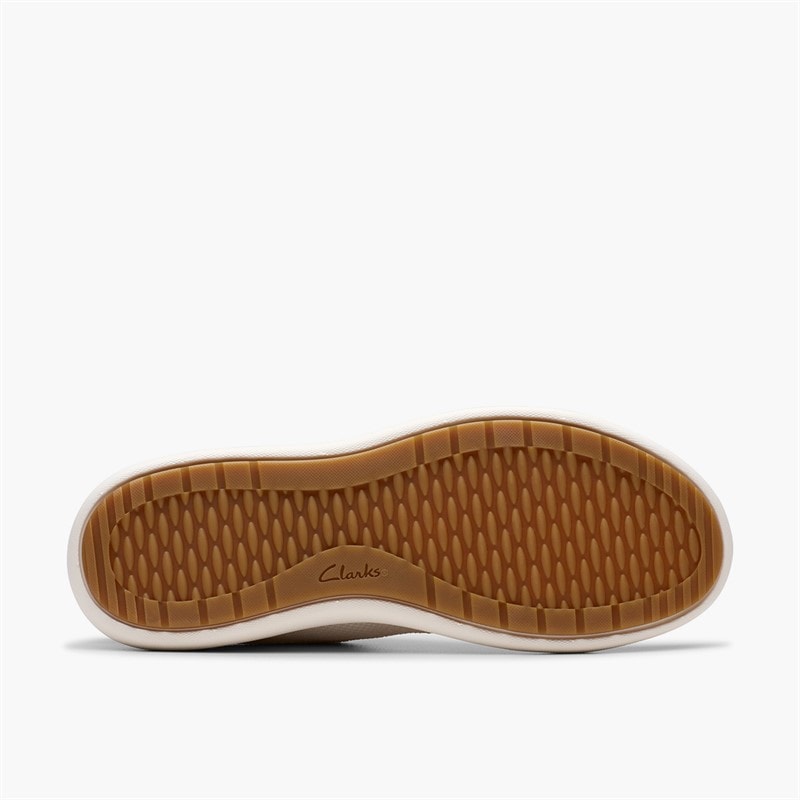 Clarks Womens Nalle Walk Trainers White Knit - Image 3