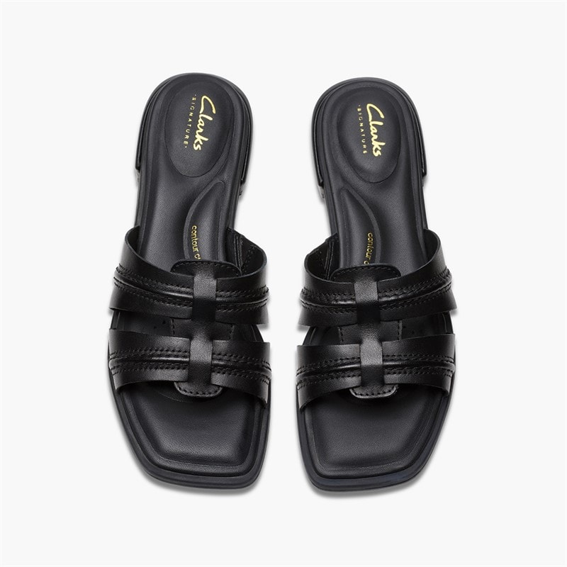 Clarks Womens Ariany Sandals Black Leather - Image 2