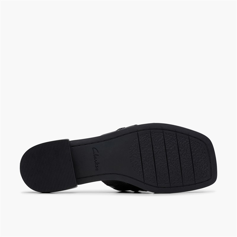 Clarks Womens Ariany Sandals Black Leather - Image 3