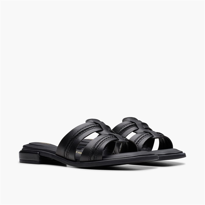 Clarks Womens Ariany Sandals Black Leather - Image 4