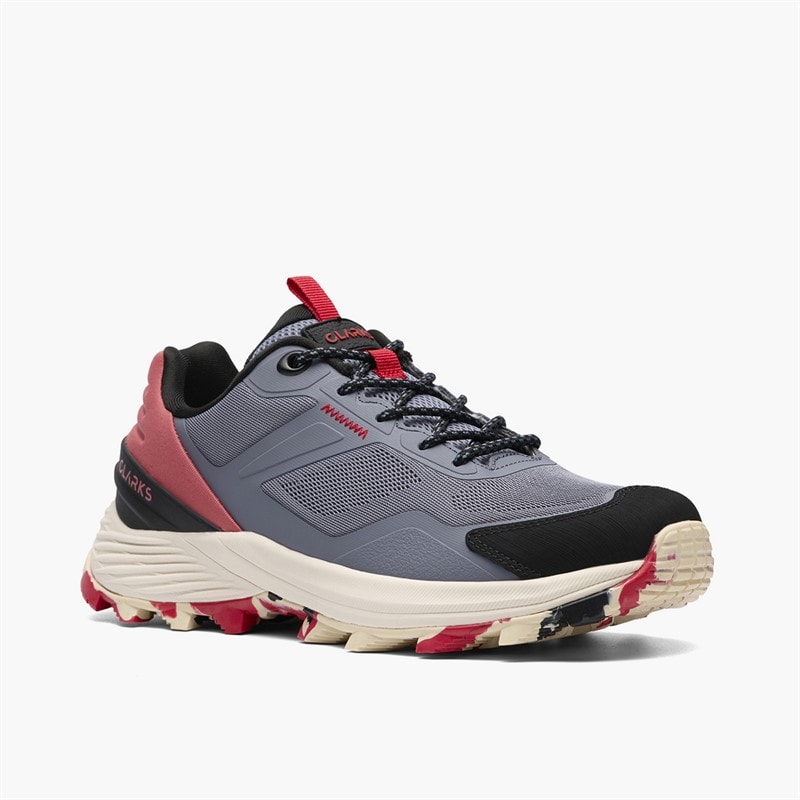 Clarks Womens Laila Trail Trainers Blue Combi - Image 4