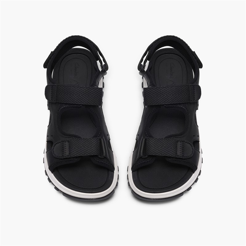 Clarks Womens ATL Trek Surf Sandals Black Leather - Image 2