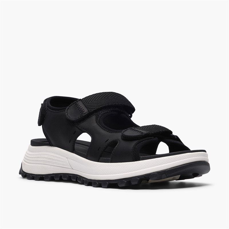 Clarks Womens ATL Trek Surf Sandals Black Leather - Image 4