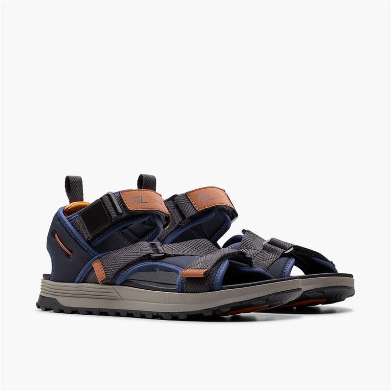 Clarks Mens ATL Trek Sandals Navy Combi - Image 4