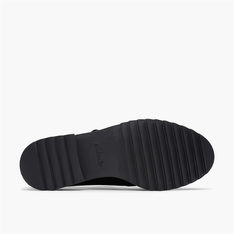 Clarks Womens Griffin Mia 2 Shoes Black Leather - Image 3