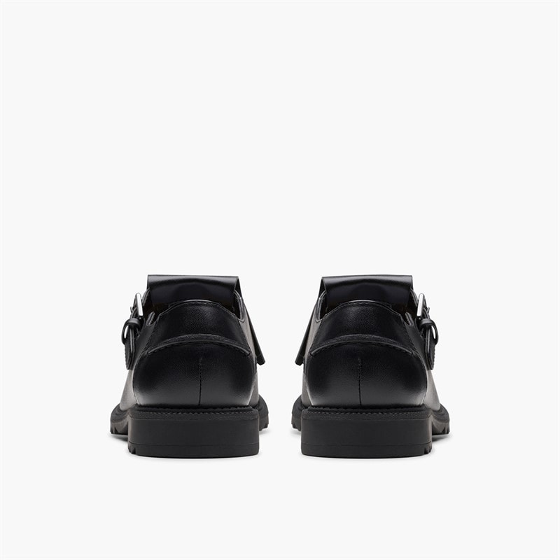 Clarks Womens Griffin Mia 2 Shoes Black Leather - Image 5