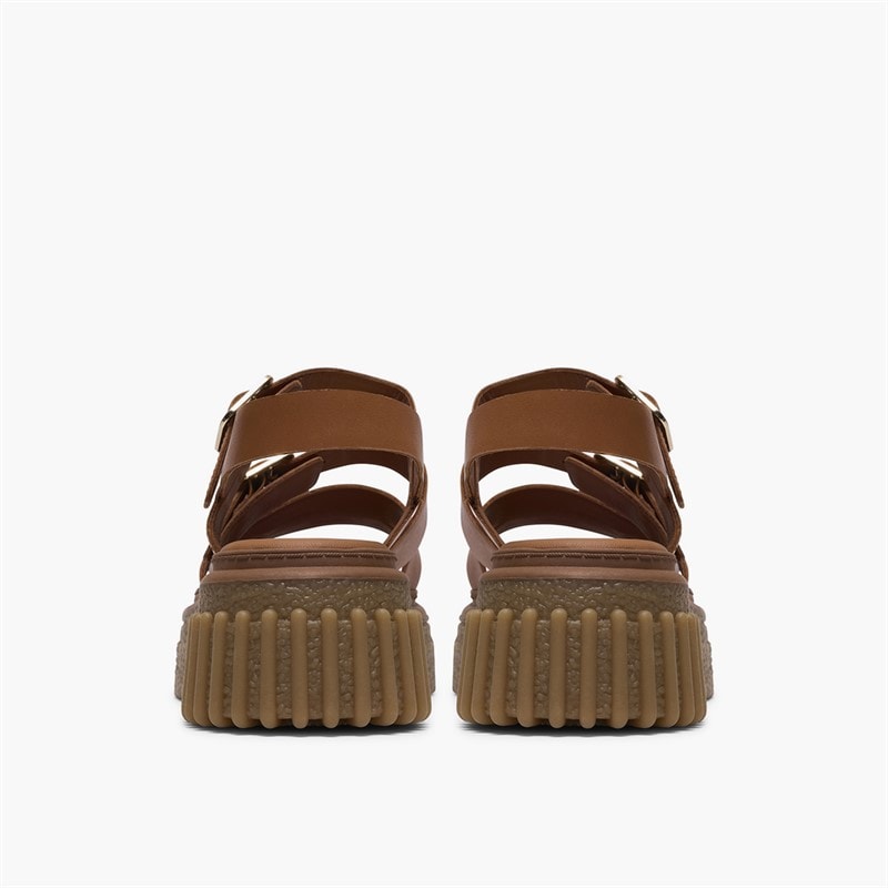 Clarks Womens Evamar Strap Sandals Tan Leather - Image 5