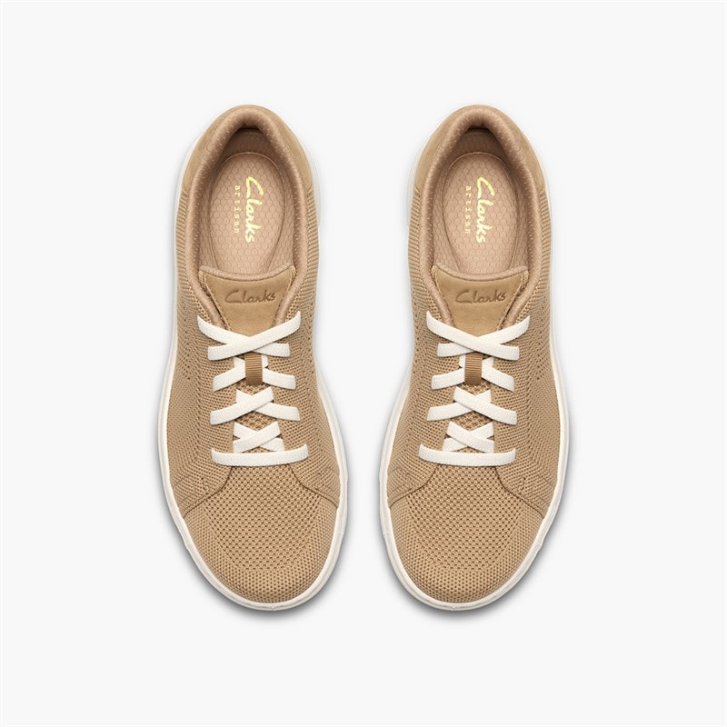 Clarks Womens Nalle Walk Trainers Beige - Image 2