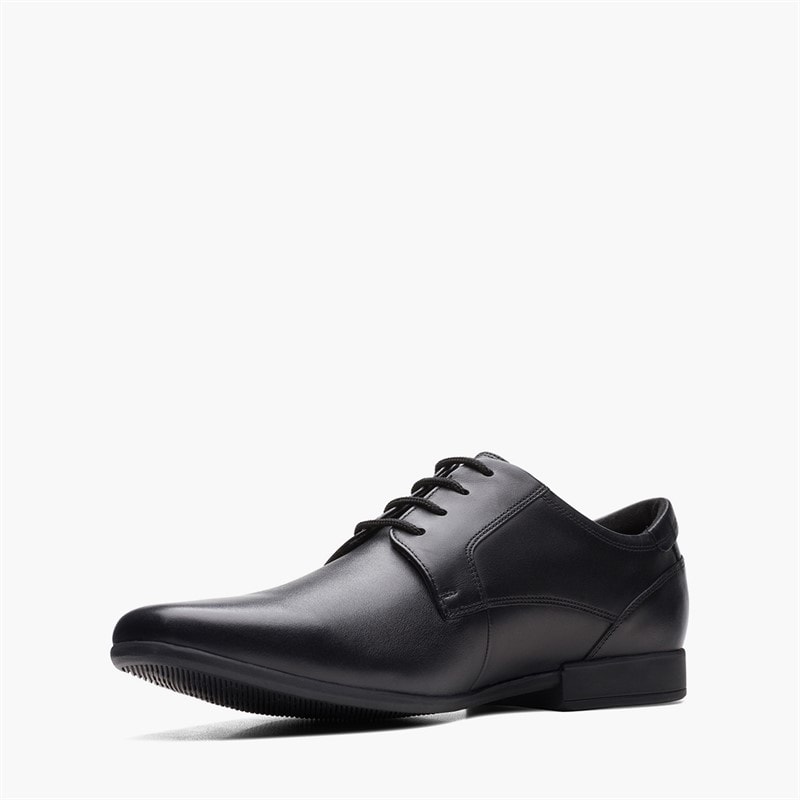 Clarks Mens Sidton Lace Up Shoes Black Leather - Image 4
