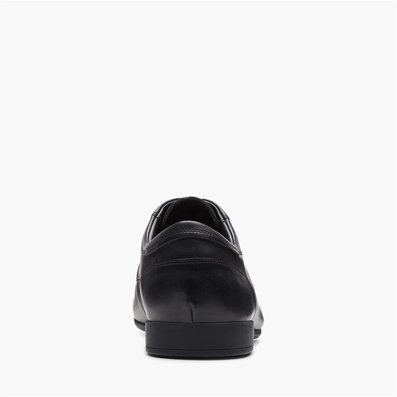 Clarks Mens Sidton Lace Up Shoes Black Leather - Image 5