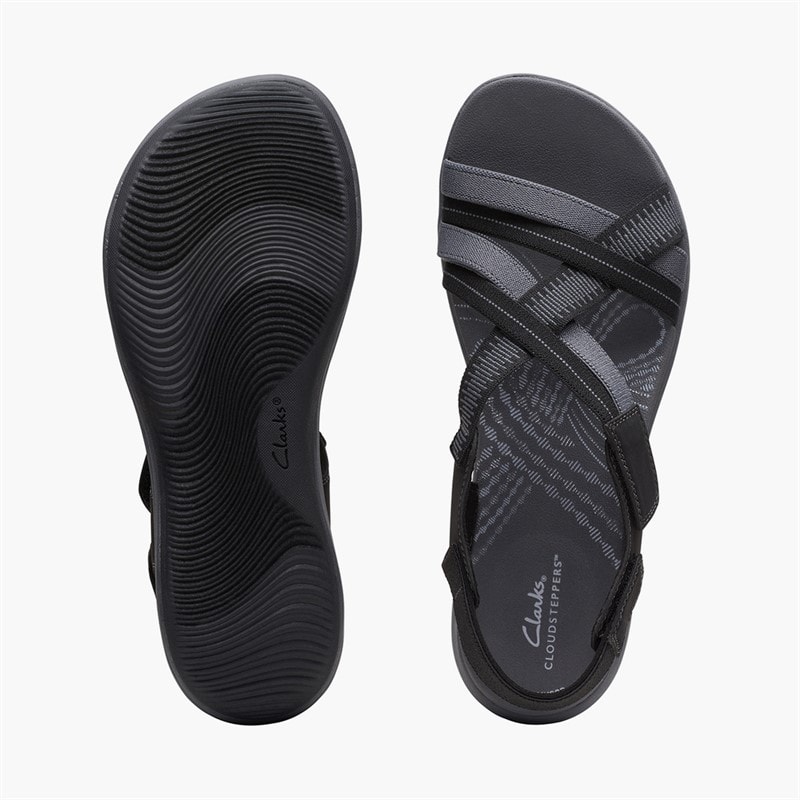 Clarks Womens Mira Ivy Sandals Black - Image 3