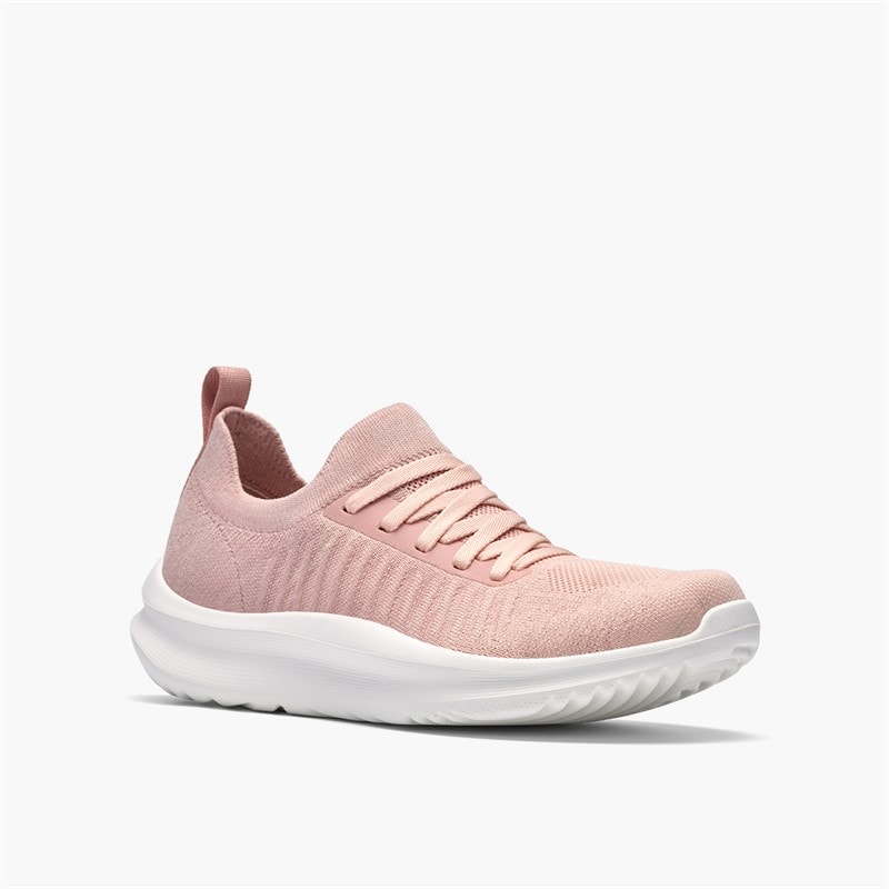 Clarks Womens Solevana Trainers Dusty Pink - Image 4