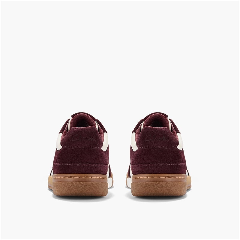 Clarks Womens Maseri Walk Trainers Burgundy Combi - Image 5