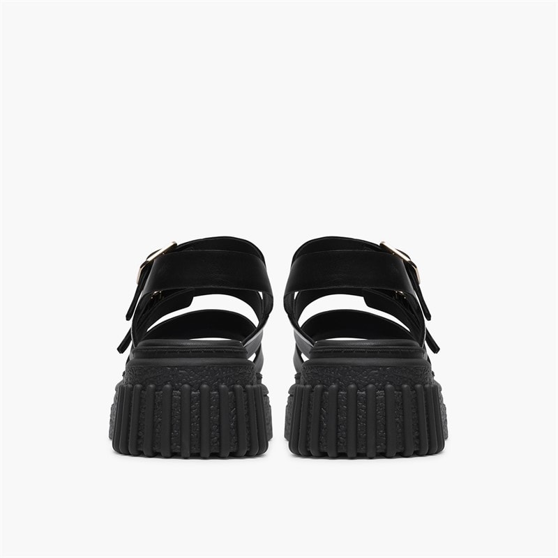 Clarks Womens Evamar Strap Sandals Black Leather - Image 5