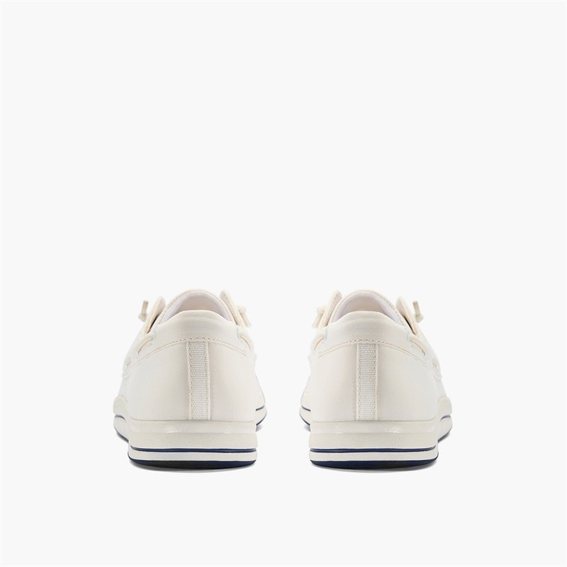 Clarks Womens Brinkley Edge Boat Shoes White - Image 4
