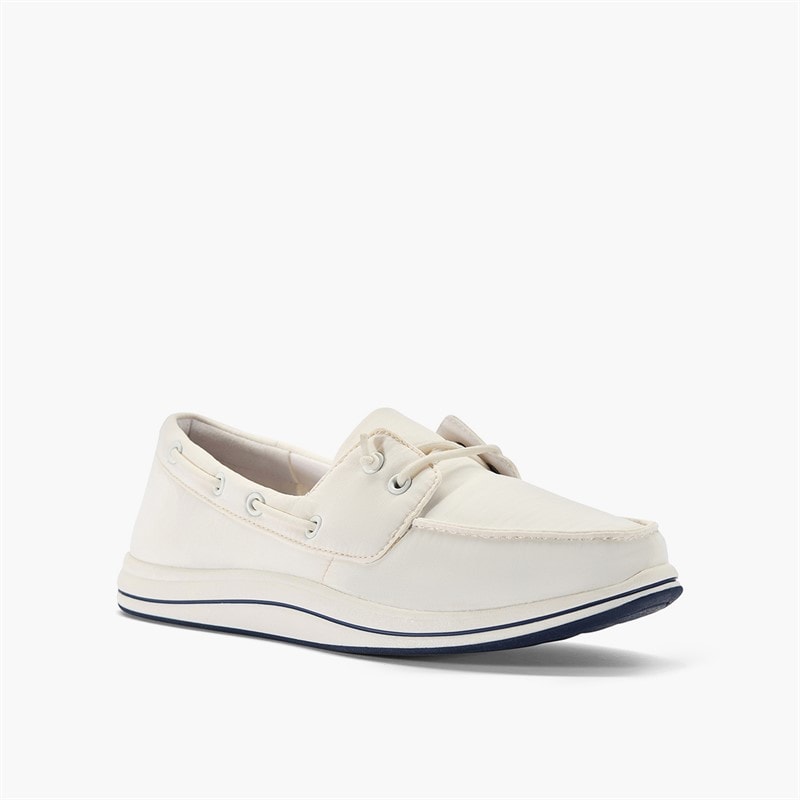 Clarks Womens Brinkley Edge Boat Shoes White - Image 5
