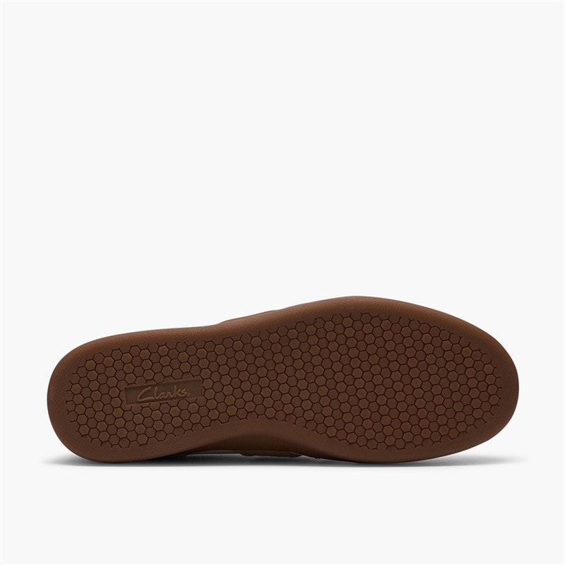 Clarks Womens Seco Speed Trainers White Combi Leather - Image 3
