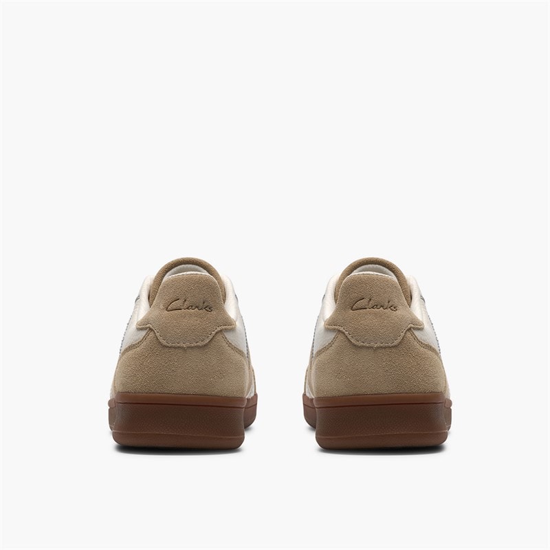 Clarks Womens Seco Speed Trainers White Combi Leather - Image 5