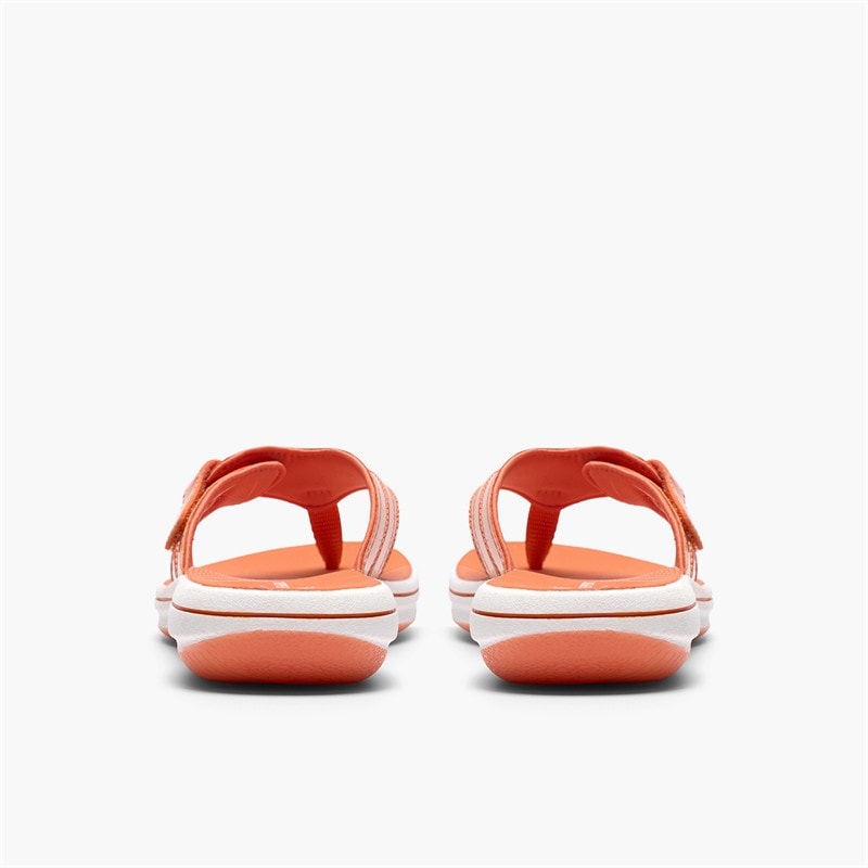 Clarks Womens Brinkley Reyna Flip Flops Orange - Image 5