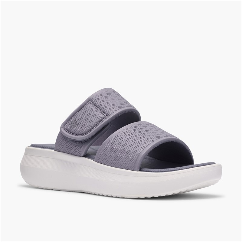 Clarks Womens Solevana Star 2 Sandals Purple Grey - Image 4