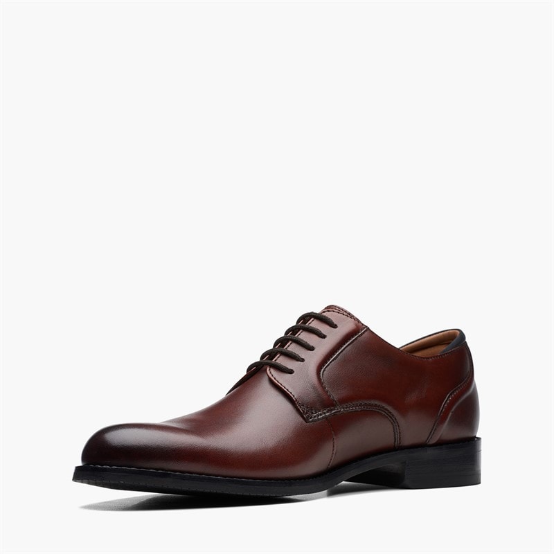 Clarks Mens Craft Arlo Lace Up Shoes British Tan - Image 4