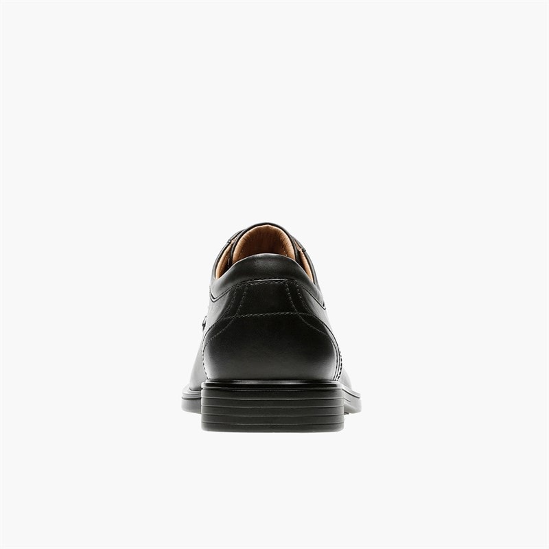 Clarks Mens Un Aldric Park Lace Up Shoes Black Leather - Image 5