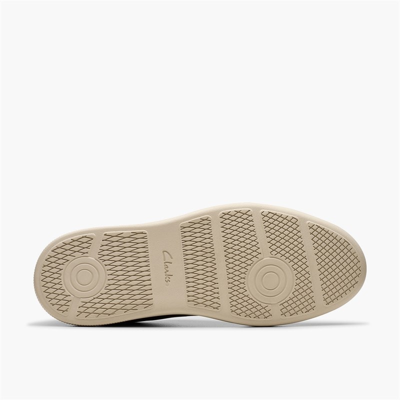 Clarks Mens Brodin Trainers Black Leather - Image 3