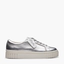 Clarks Womens Mayhill Walk Trainers Silver Metallic