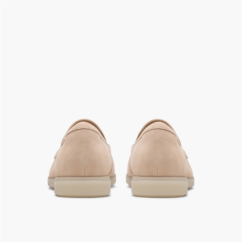Clarks Womens Narini Edge Loafers Sand Suede - Image 5