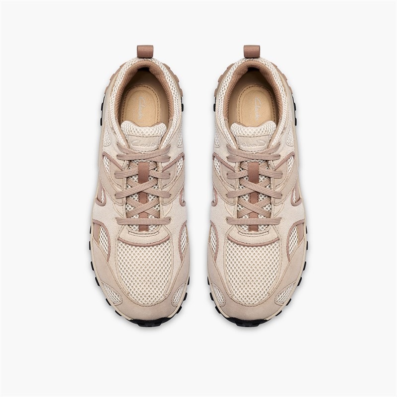 Clarks Womens ATL Trek Mesh Waterproof Trainers Sand Combi - Image 2