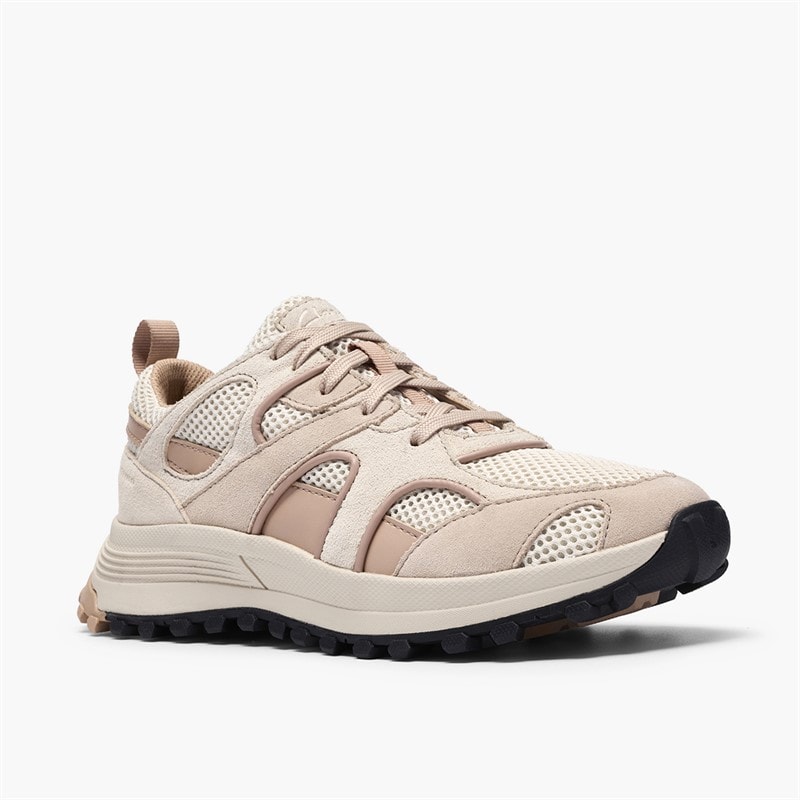 Clarks Womens ATL Trek Mesh Waterproof Trainers Sand Combi - Image 4