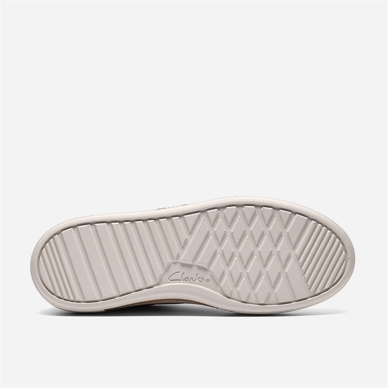 Clarks Womens Hollyrose Zip Trainers Light Pink Leather - Image 3