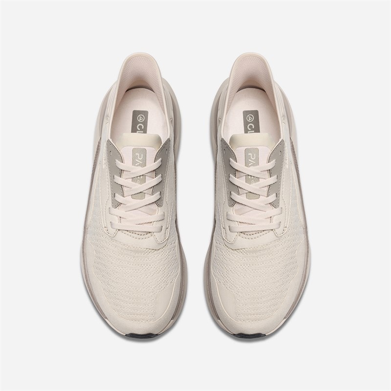 Clarks Mens Pace Trainers Off White Combi - Image 2
