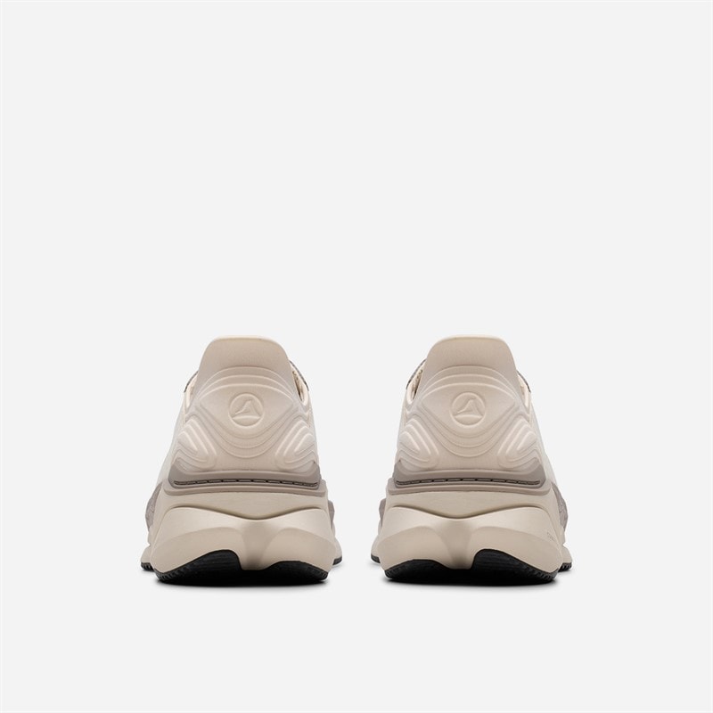 Clarks Mens Pace Trainers Off White Combi - Image 5