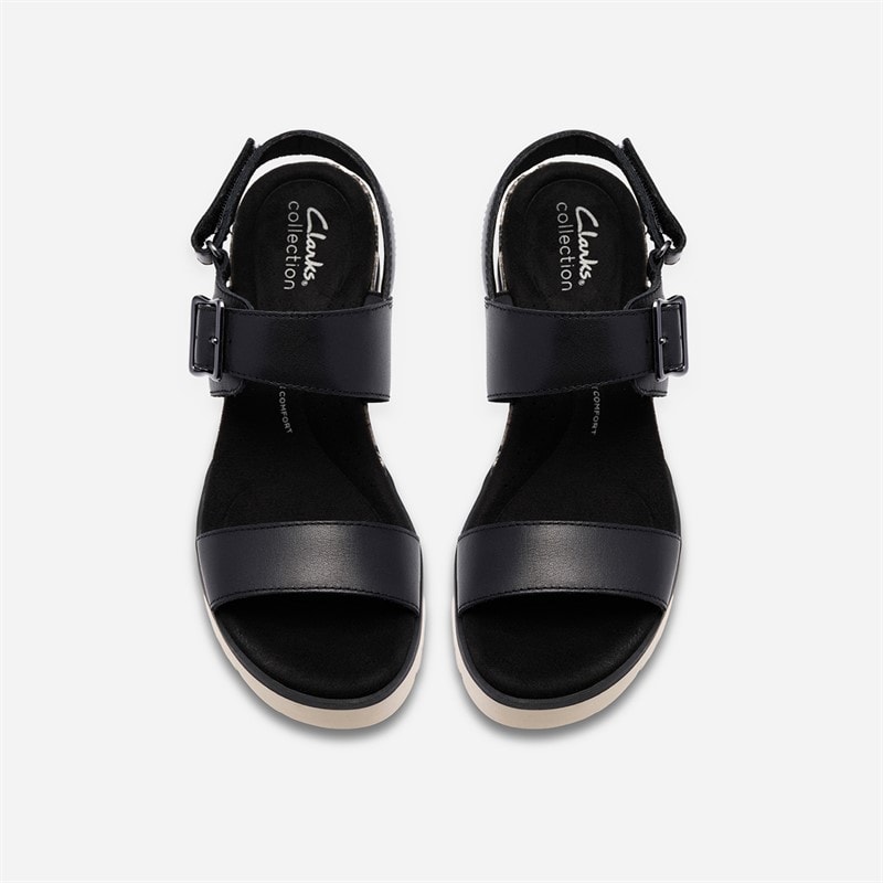 Clarks Womens Diaz Rose Sandals Black Combi - Image 2