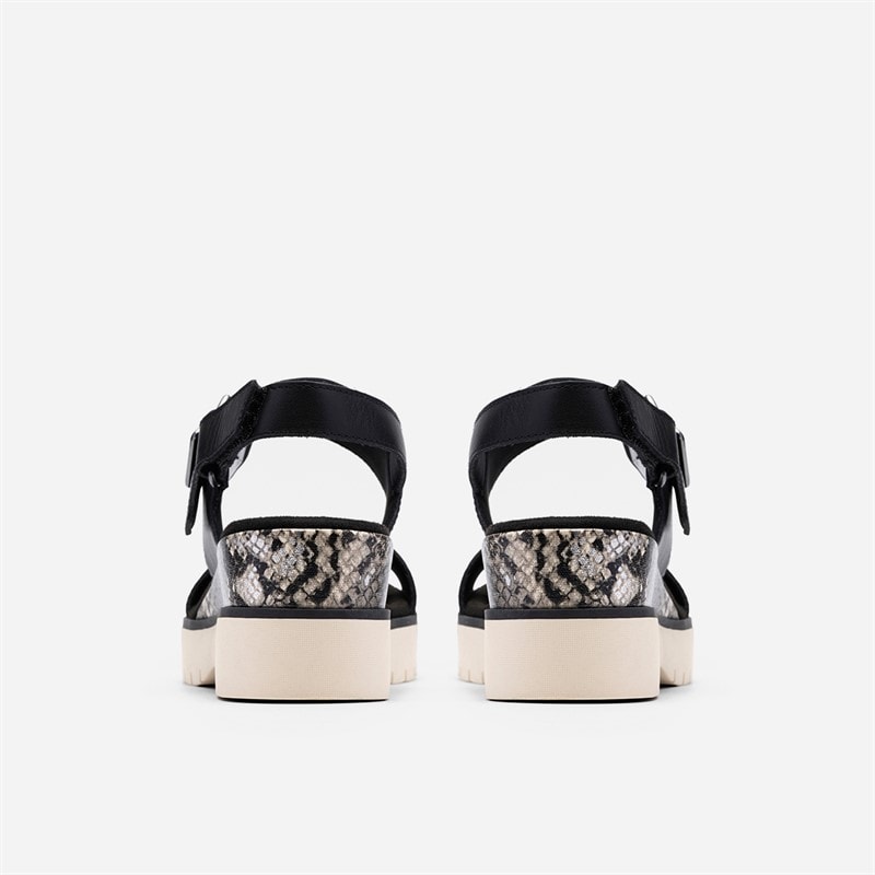 Clarks Womens Diaz Rose Sandals Black Combi - Image 5