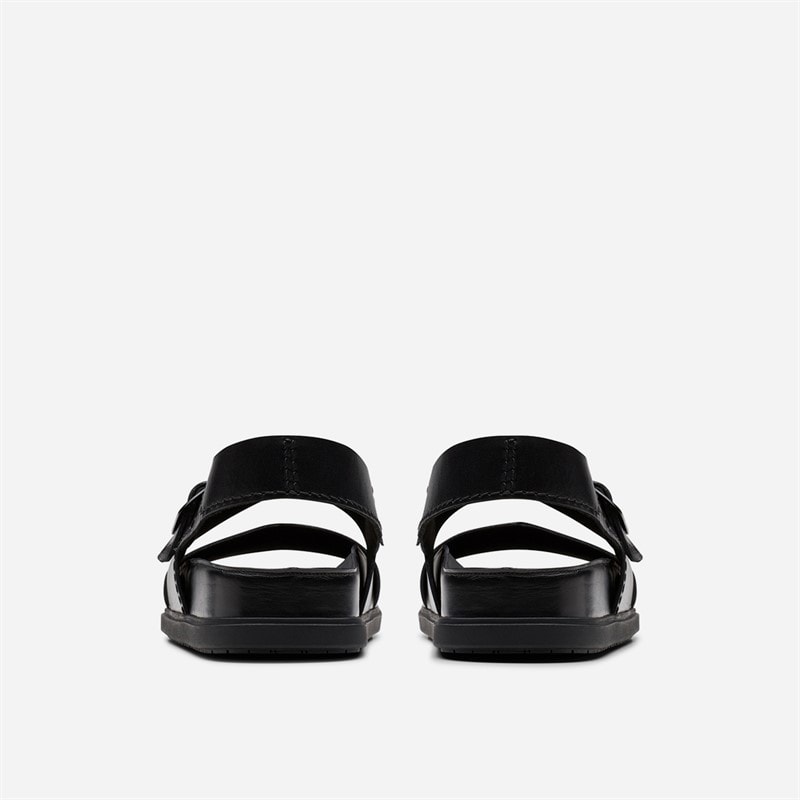 Clarks Mens Torford Ankle Strap Sandals Black Leather - Image 5