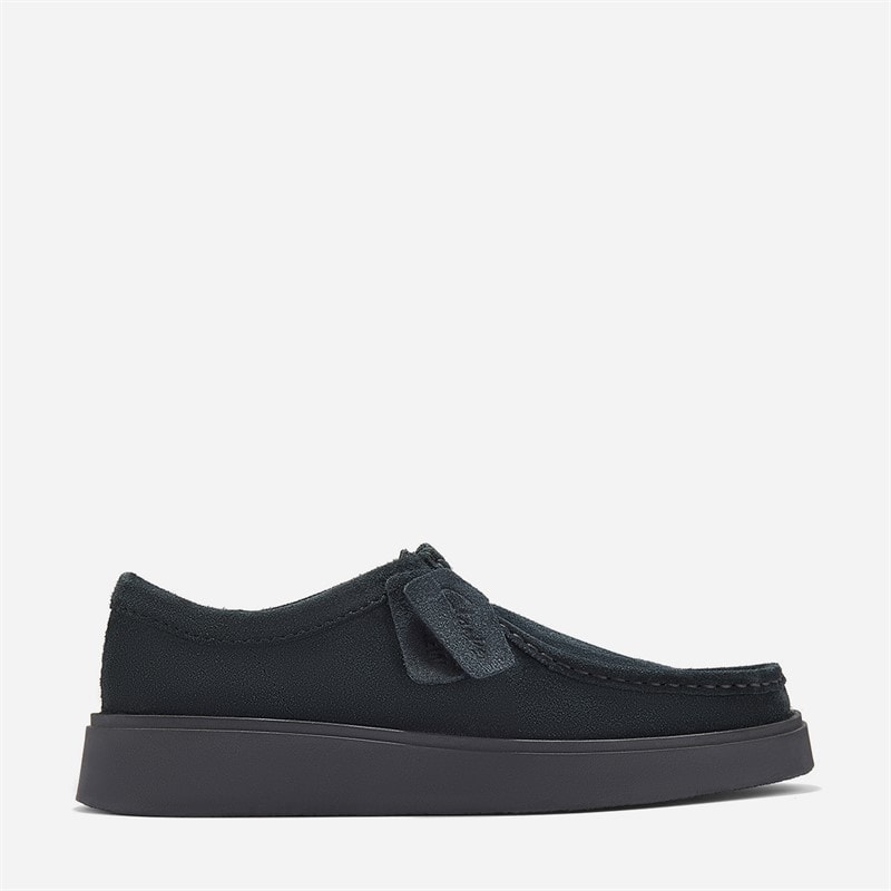 Clarks Mens Torview Moc Shoes Black Suede