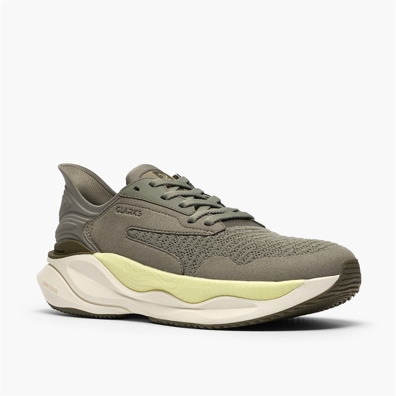 Clarks Mens Pace Trainers Sage - Image 4