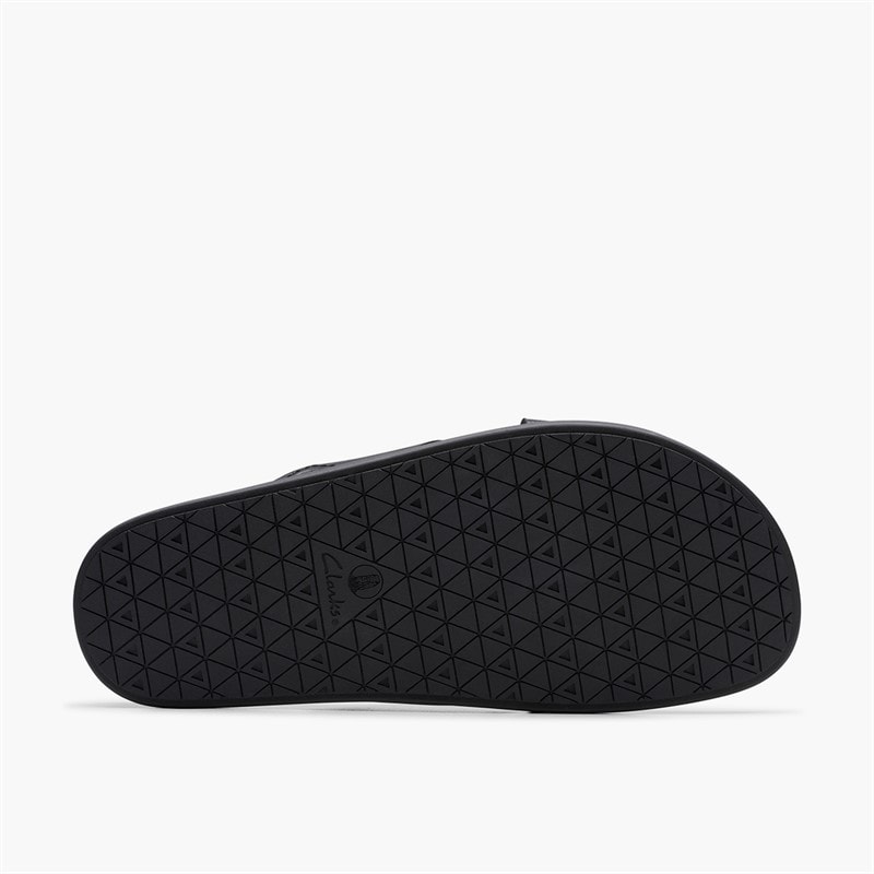 Clarks Mens Torford Cross Strap Sandals Black Leather - Image 3