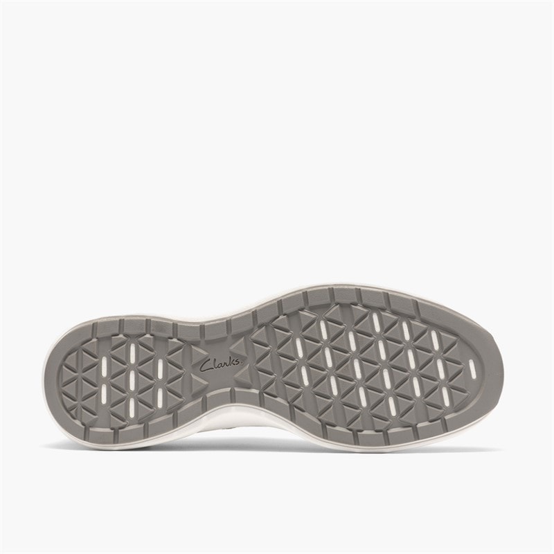 Clarks Mens Mullan Eay Trainers White Combi - Image 3