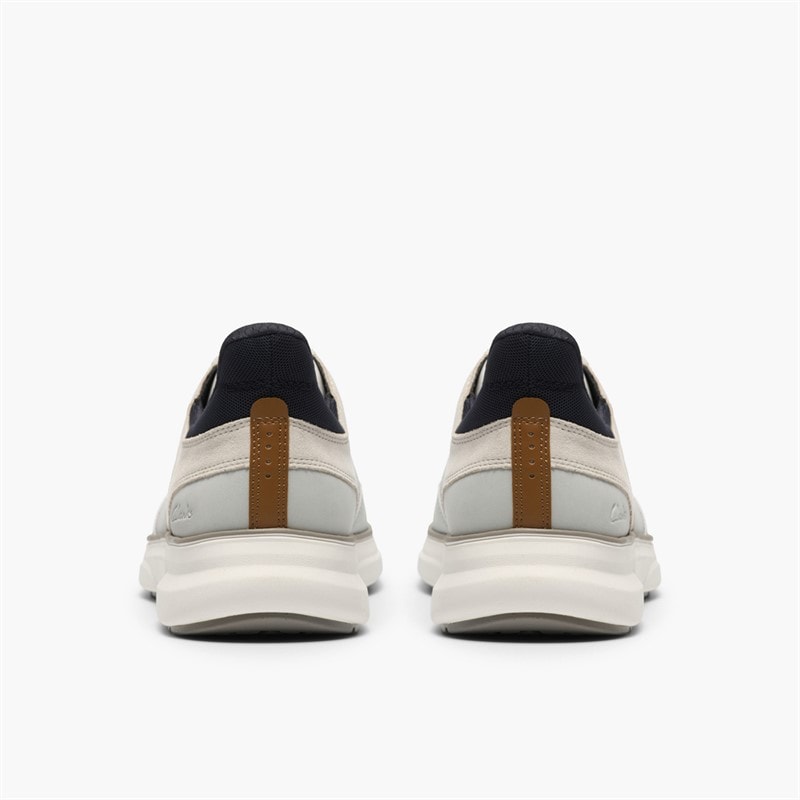Clarks Mens Mullan Eay Trainers White Combi - Image 5