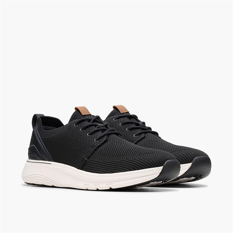 Clarks Mens Motion Trek Trainers Mx Black - Image 4