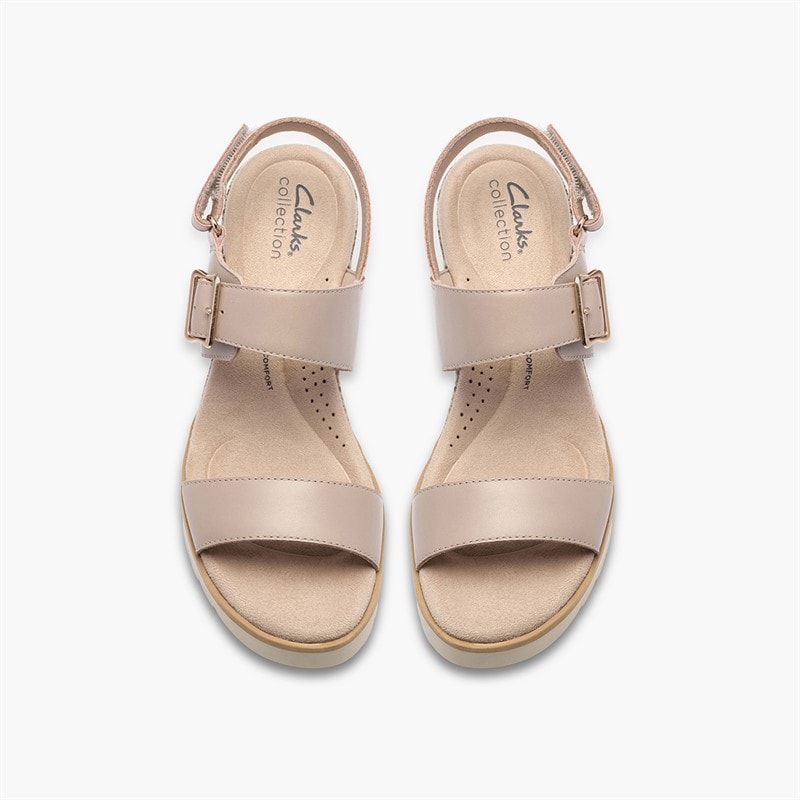 Clarks Womens Diaz Rose Sandals Sand Combi - Image 2