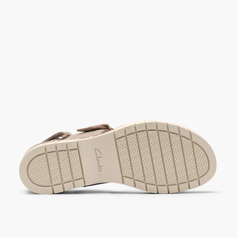 Clarks Womens Diaz Rose Sandals Sand Combi - Image 3