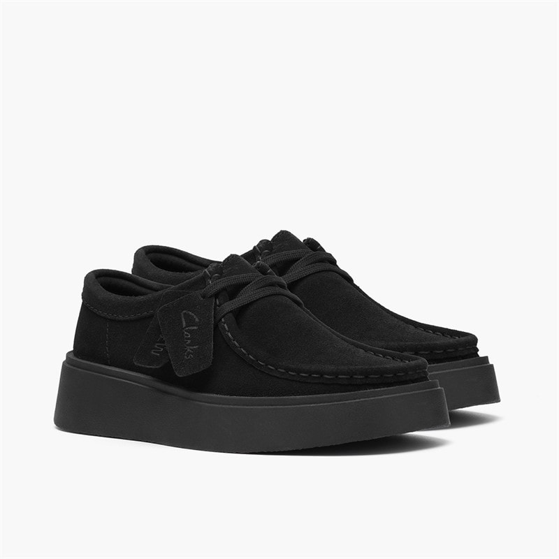 Clarks Womens Torview Moccasins Black Suede - Image 4