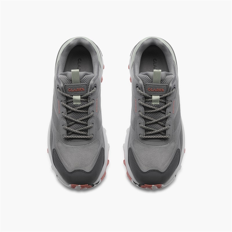Clarks Womens Laila Trail Trainers Dark Grey Combi - Image 2